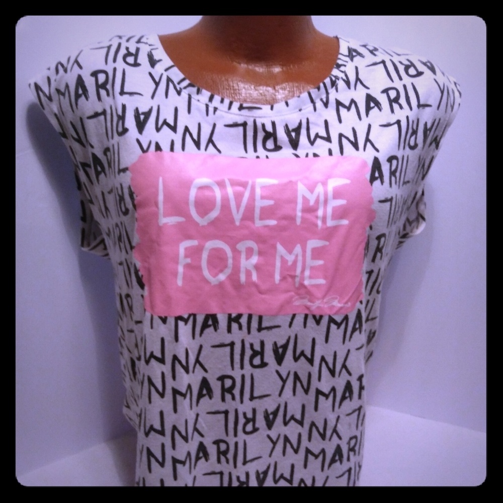 Women's Marilyn Monroe Logo Printed T-shirt Top